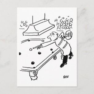 Lollipop Man is Playing Snooker Postcard