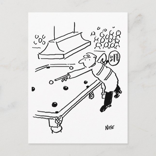 Lollipop Man is Playing Snooker Postcard (Front)