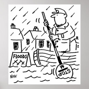Lollipop Man is Rowing a Boat in the Floods Poster