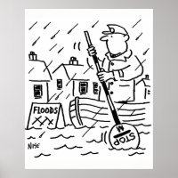 Lollipop Man is Rowing a Boat in the Floods