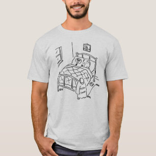 Lollipop Man is Sleeping in Bed with his Lollipop T-Shirt