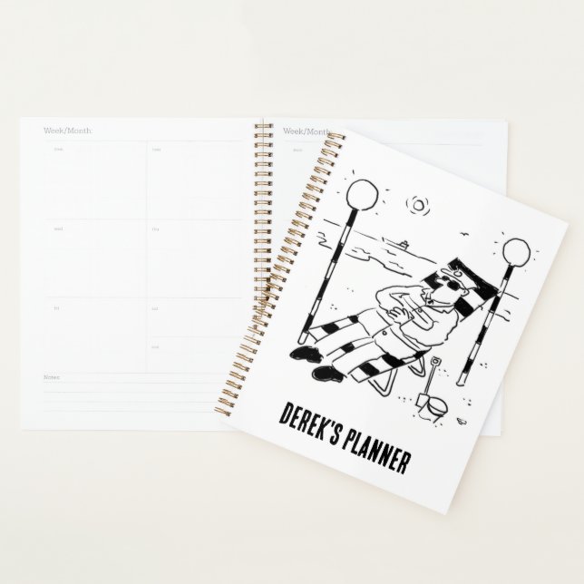 Lollipop Man is Sunbathing. Surreal Planner (Display)