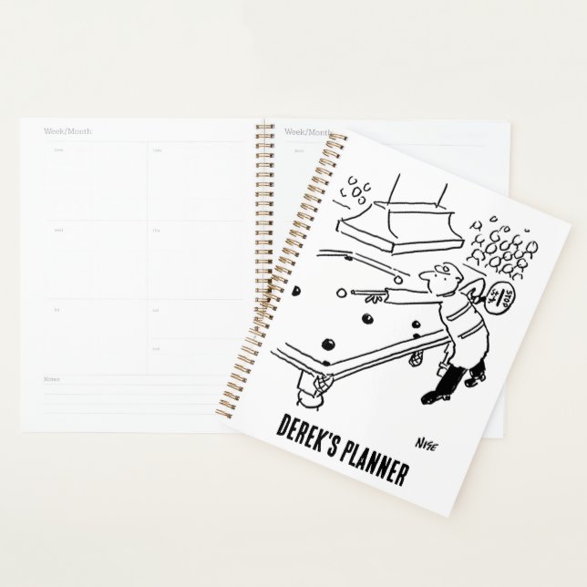 Lollipop Man joue à Snooker Planner (Devant avec enveloppe)