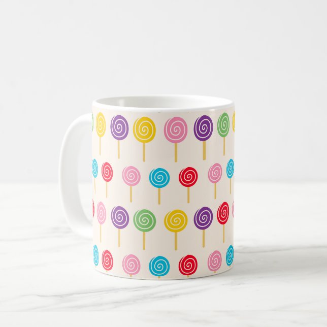 Lollipop pattern coffee mug (Front Left)