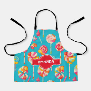 Lollipop Rainbow Colourful Personalized Pattern Apron