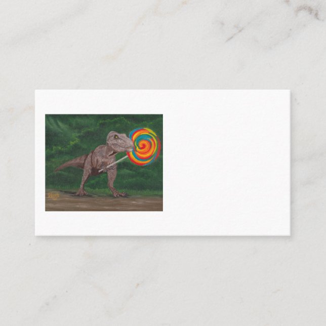 LOLLIPOP T-REX BUSINESS CARD (Front)