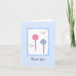 Lollipop Thank You Card