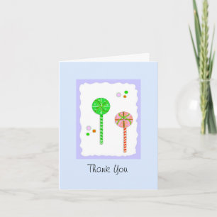 Lollipop Thank You Card