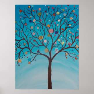Lollipop Tree Print on Canvas