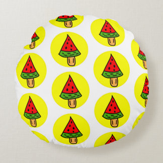 Lollipop watermelon round pillow