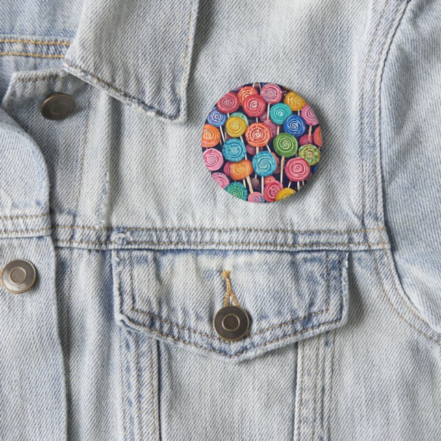 Lollipops 2 Inch Round Button (In Situ)