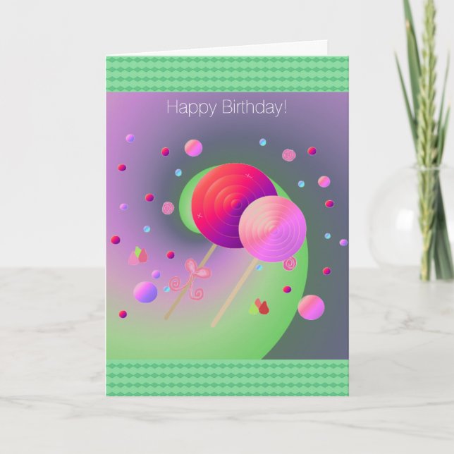 Lollipops and Candy Dots Card (Front)