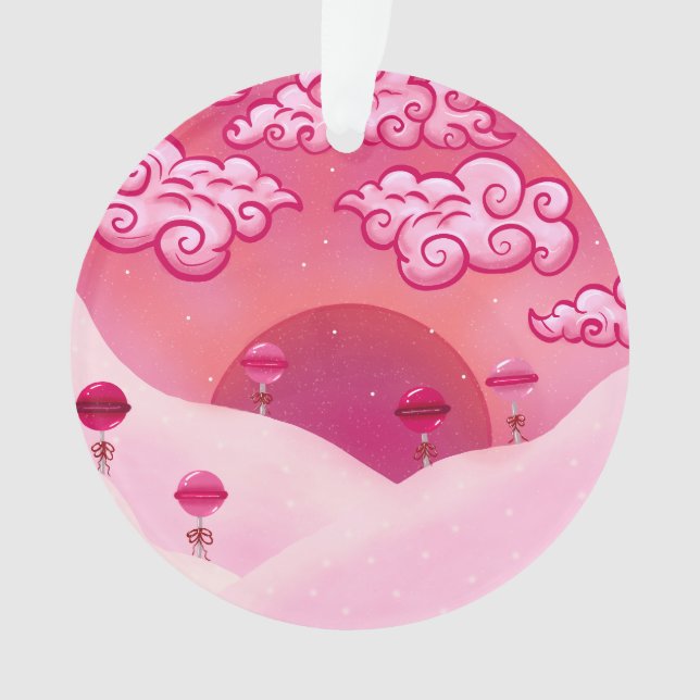Lollipops and pretty clouds ornament (Front)