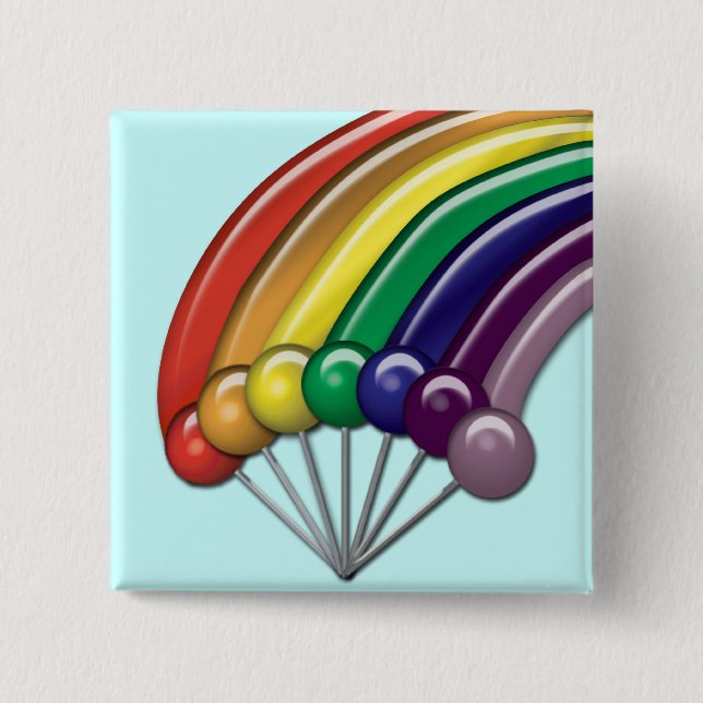 Lollipops and Rainbows Customizable Button Pin (Front)