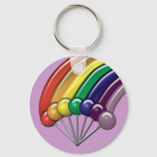Lollipops and Rainbows Customizable Keychains
