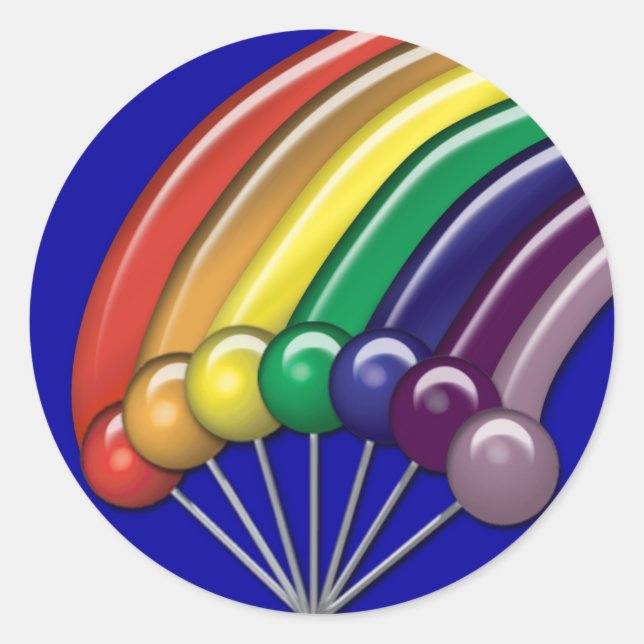 Lollipops and Rainbows Customizable Stickers (Front)
