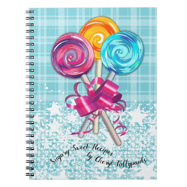 Lollipops candy confection recipe notebook (Front)