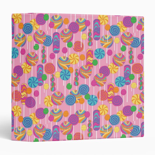 Lollipops Candy Pattern Binder (Front/Spine)