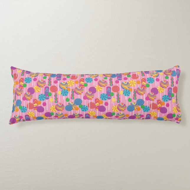 Lollipops Candy Pattern Body Pillow (Front)