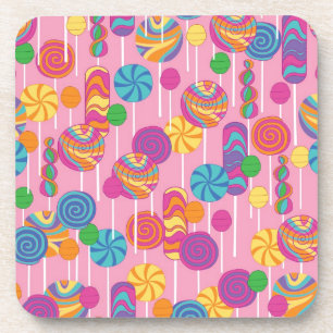 Lollipops Candy Pattern Coaster