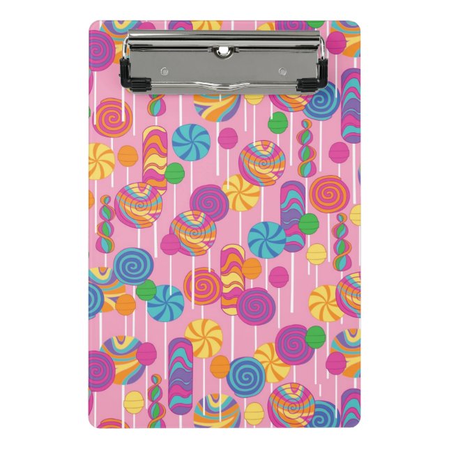 Lollipops Candy Pattern Mini Clipboard (Front)