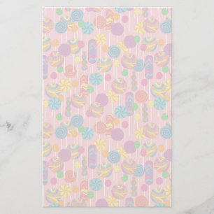 Lollipops Candy Pattern Stationery