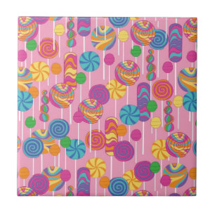 Lollipops Candy Pattern Tile