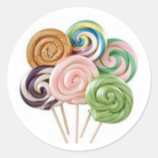 lollipops classic round sticker