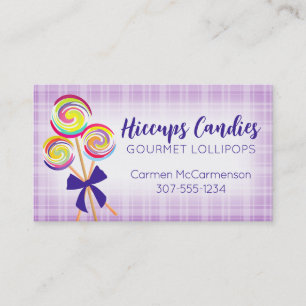 lollipops confiseur pâtisserie carte de visite ros