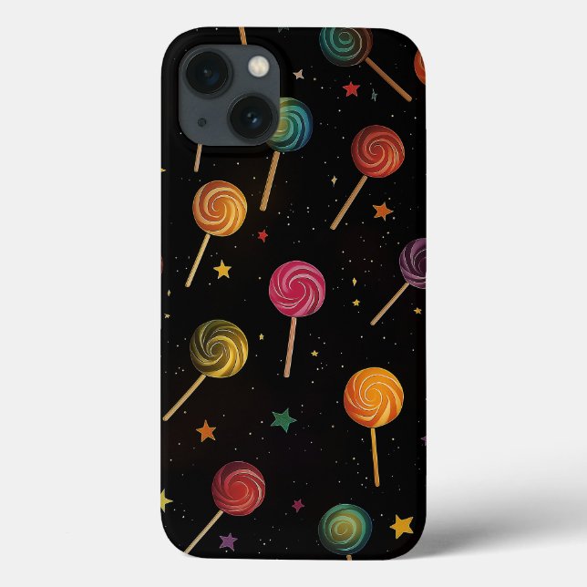Lollipops in Space - Rainbow Stars Galaxy Black Case-Mate iPhone Case (Back)