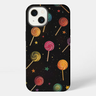 Lollipops in Space - Rainbow Stars Galaxy Black iPhone 13 Case