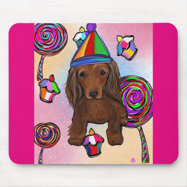 Lollipops Red Doxie Mouse Pad (Front)