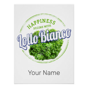 Lollo Bianco Salad Vintage Lollo Bionda Vegan Poster