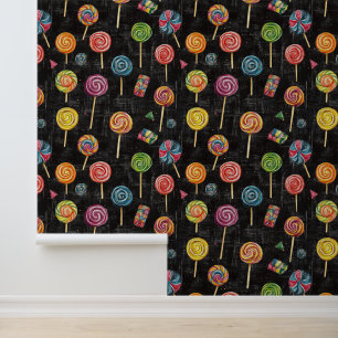 Lollypop Candies & Sweets Colourful Shop Decor Wallpaper