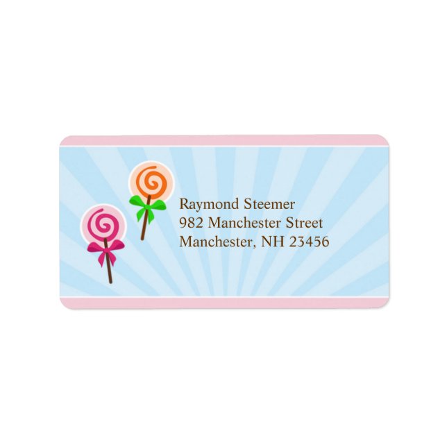 Lollypop Mailing Labels (Front)