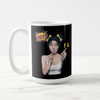 Lollypop Popart Girl And FU Coffee Mug