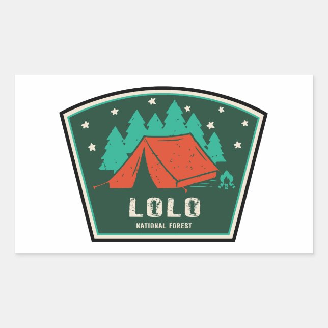 Lolo National Forest Montana Camping Sticker (Front)