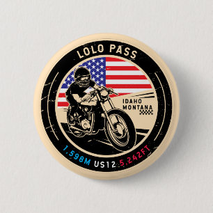Lolo Pass Idaho Motorcycle 2 Inch Round Button
