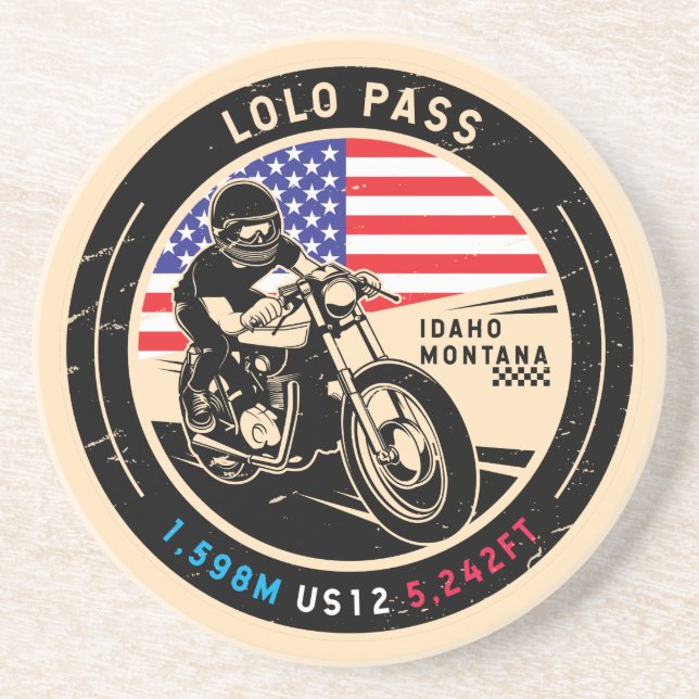 Lolo Pass Idaho Motorcycle Coaster (Front)