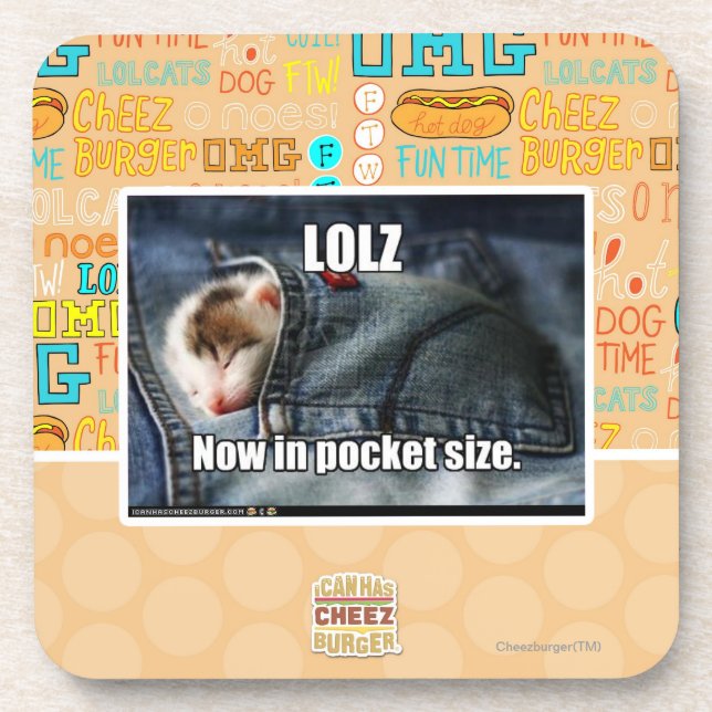 LOLZ Now in Pocket Size Coaster (Front)