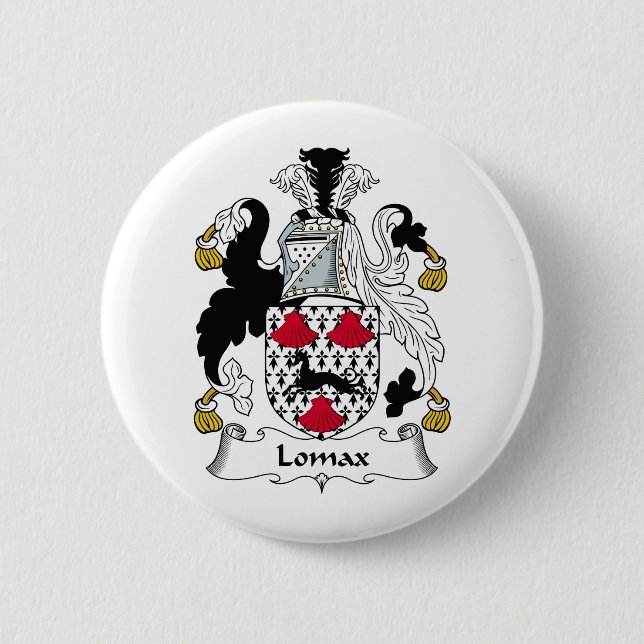 Lomax Family Crest 2 Inch Round Button (Front)