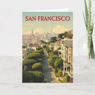 Lombard Street, San Francisco | Vintage Retro Card