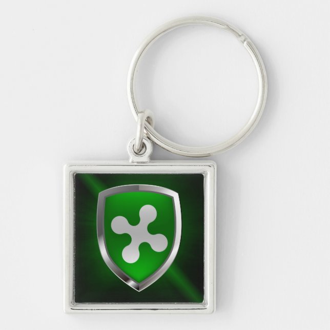 Lombardia Metallic Emblem Keychain (Front)