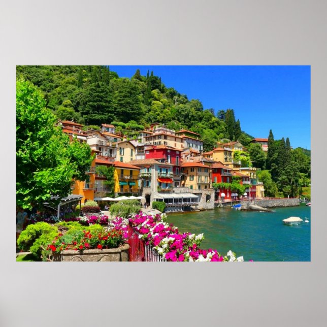Lombardy Italy Como Lake Europe Poster (Front)