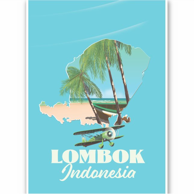 Lombok Indonesia map (Front)