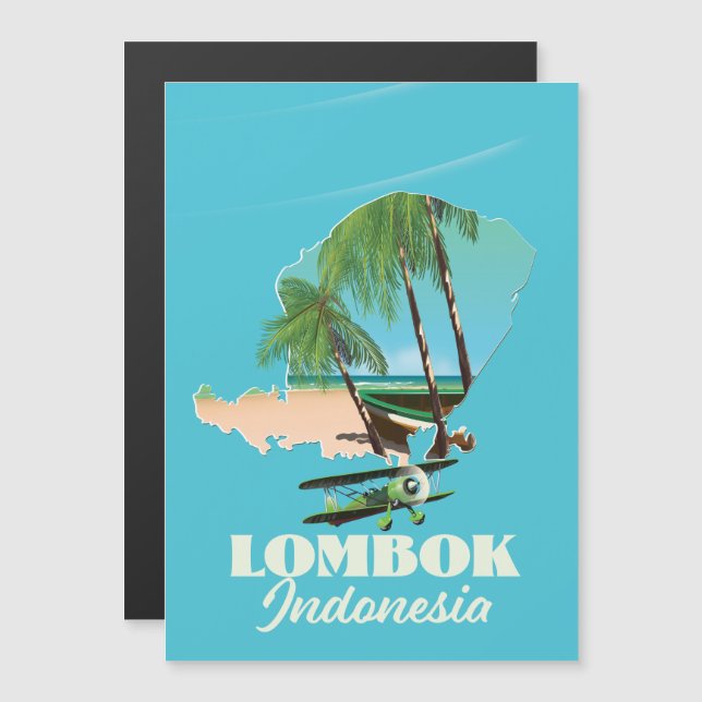 Lombok Indonesia map (Front/Back)