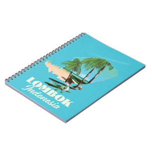 Lombok Indonesia map Notebook