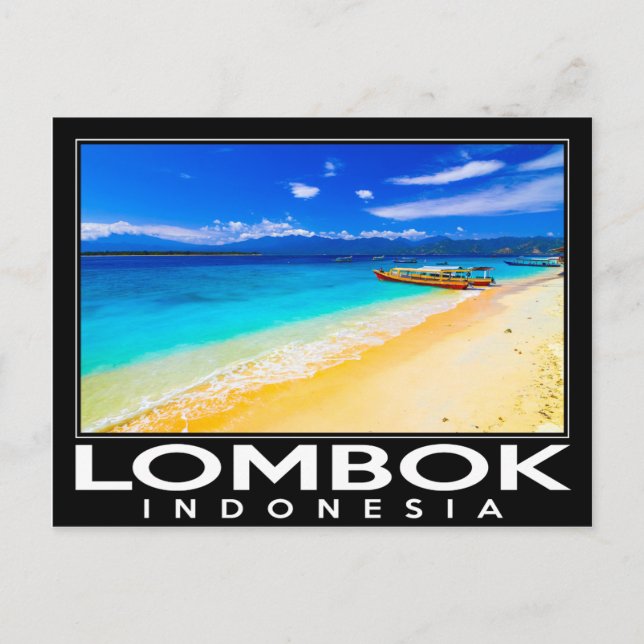 Lombok Indonesia Postcard (Front)
