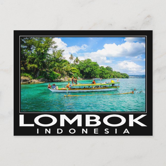Lombok Indonesia Postcard (Front)