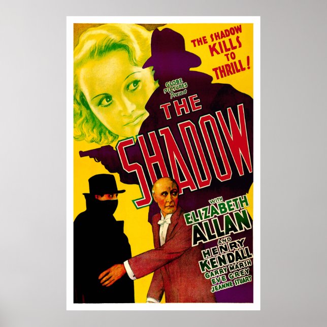 L'ombre - Poster de cinéma Vintage 1933 (Devant)